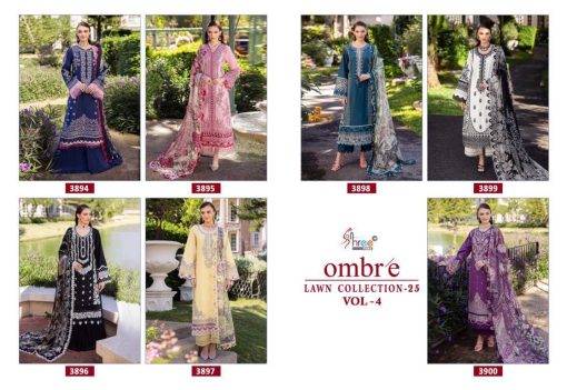 Shree Fabs Ombre Lawn Collection 25 Vol 4 Chiffon Cotton Salwar Suit Catalog 7 Pcs 16 510x351 - Shree Fabs Ombre Lawn Collection 25 Vol 4 Chiffon Cotton Salwar Suit Catalog 7 Pcs