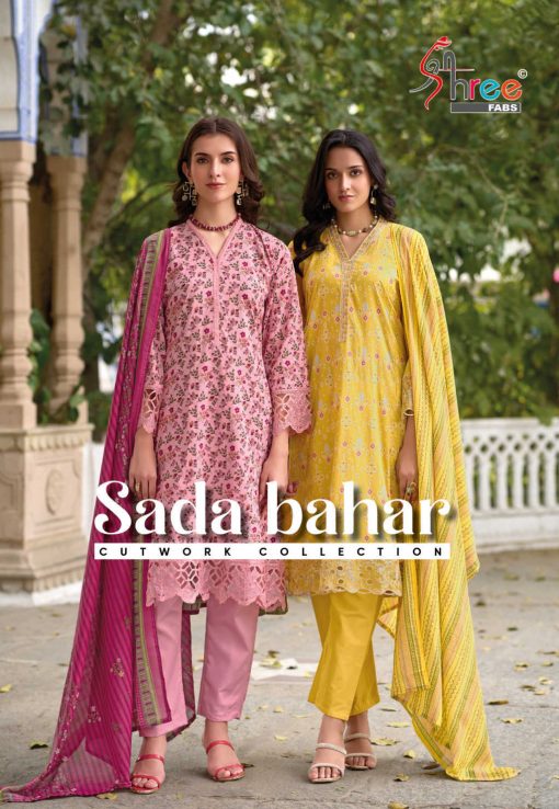 Shree Fabs Sada Bahar Cutwork Collection Chiffon Cotton Salwar Suit Catalog 5 Pcs 1 510x738 - Shree Fabs Sada Bahar Cutwork Collection Chiffon Cotton Salwar Suit Catalog 5 Pcs
