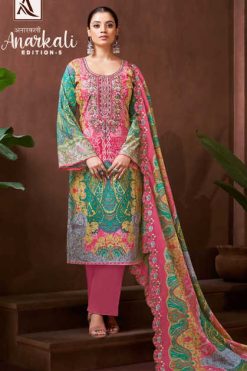 Alok Anarkali Vol 5 Cotton Salwar Suit Catalog 8 Pcs