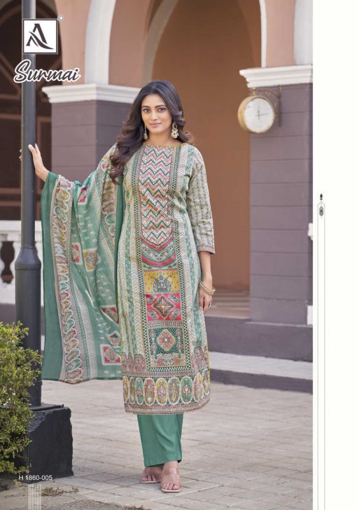 Alok Surmai Cotton Salwar Suit Catalog 6 Pcs 12 510x728 - Alok Surmai Cotton Salwar Suit Catalog 6 Pcs