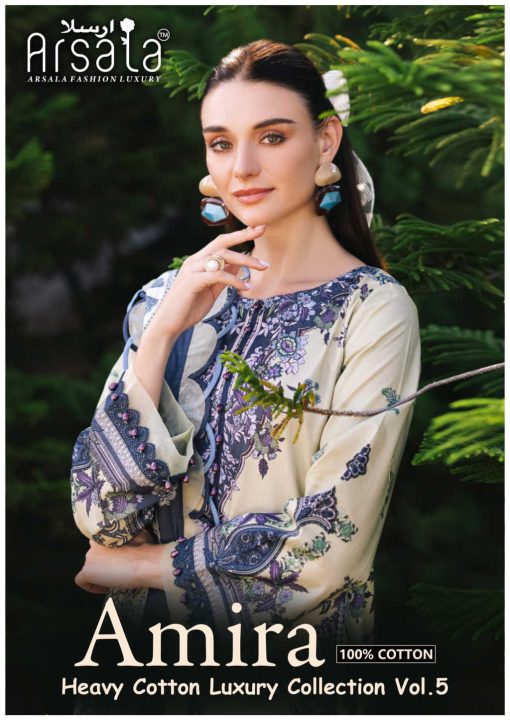 Arsala Amira Heavy Cotton Luxury Collection Vol 5 Salwar Suit Catalog 6 Pcs 1 510x720 - Arsala Amira Heavy Cotton Luxury Collection Vol 5 Salwar Suit Catalog 6 Pcs