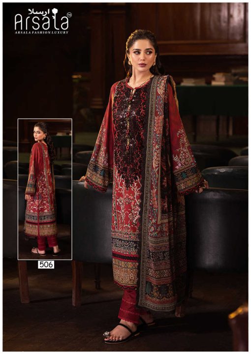 Arsala Amira Heavy Cotton Luxury Collection Vol 5 Salwar Suit Catalog 6 Pcs 13 510x720 - Arsala Amira Heavy Cotton Luxury Collection Vol 5 Salwar Suit Catalog 6 Pcs
