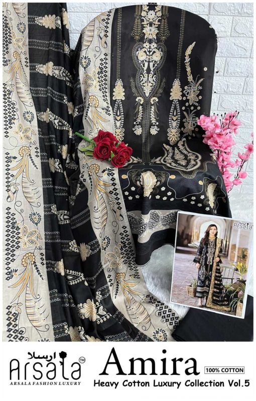 Arsala Amira Heavy Cotton Luxury Collection Vol 5 Salwar Suit Catalog 6 Pcs 18 510x798 - Arsala Amira Heavy Cotton Luxury Collection Vol 5 Salwar Suit Catalog 6 Pcs