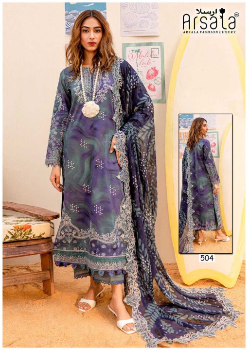 Arsala Amira Heavy Cotton Luxury Collection Vol 5 Salwar Suit Catalog 6 Pcs 9 510x720 - Arsala Amira Heavy Cotton Luxury Collection Vol 5 Salwar Suit Catalog 6 Pcs