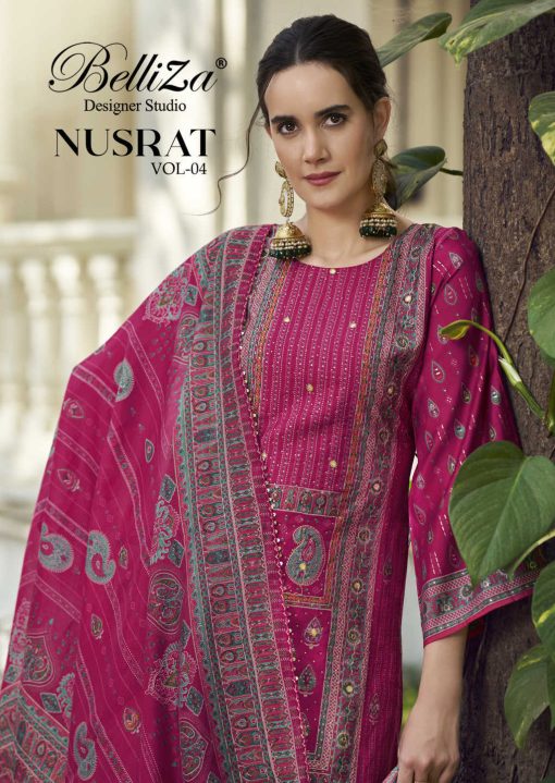 Belliza Nusrat Vol 4 Viscose Salwar Suit Catalog 6 Pcs 1 510x719 - Belliza Nusrat Vol 4 Viscose Salwar Suit Catalog 6 Pcs