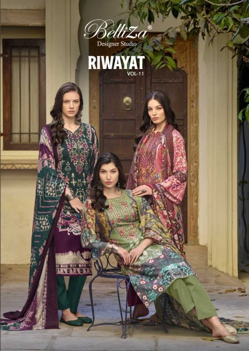 Belliza Riwayat Vol 11 Viscose Salwar Suit Catalog 8 Pcs 1 510x718 - Belliza Riwayat Vol 11 Viscose Salwar Suit Catalog 8 Pcs