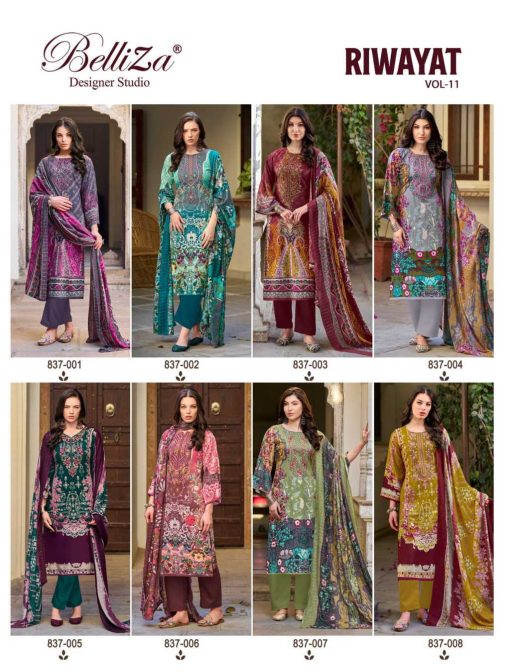 Belliza Riwayat Vol 11 Viscose Salwar Suit Catalog 8 Pcs 11 510x672 - Belliza Riwayat Vol 11 Viscose Salwar Suit Catalog 8 Pcs