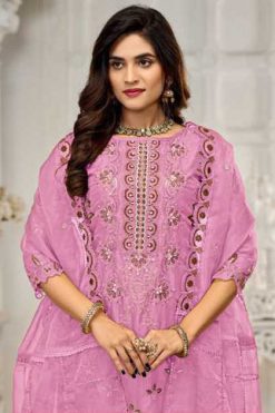 Bilqis B 130 A-D Organza Salwar Suit Catalog 4 Pcs