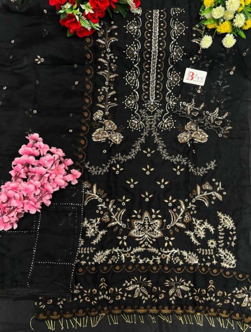 Bilqis B 130 A D Organza Salwar Suit Catalog 4 Pcs 8 510x675 - Bilqis B 130 A-D Organza Salwar Suit Catalog 4 Pcs