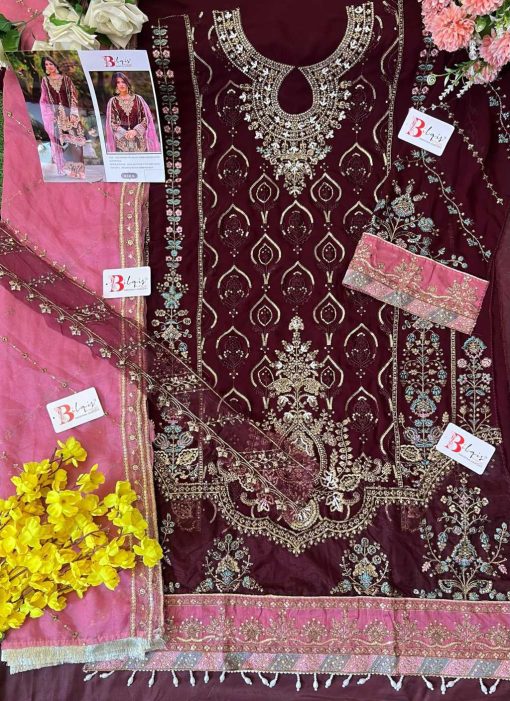 Bilqis B 142 K N Georgette Salwar Suit Catalog 4 Pcs 2 510x701 - Bilqis B 142 K-N Georgette Salwar Suit Catalog 4 Pcs
