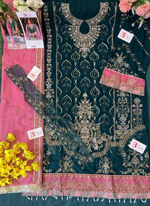 Bilqis B 142 K N Georgette Salwar Suit Catalog 4 Pcs 4 510x701 - Bilqis B 142 K-N Georgette Salwar Suit Catalog 4 Pcs
