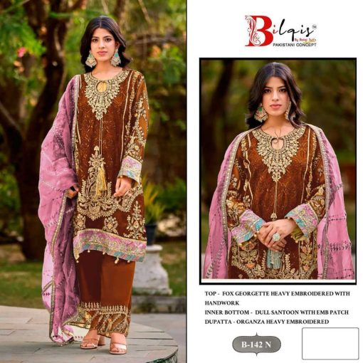 Bilqis B 142 K N Georgette Salwar Suit Catalog 4 Pcs 5 510x510 - Bilqis B 142 K-N Georgette Salwar Suit Catalog 4 Pcs