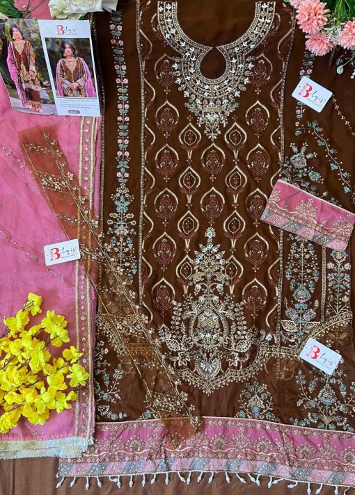 Bilqis B 142 K N Georgette Salwar Suit Catalog 4 Pcs 6 510x712 - Bilqis B 142 K-N Georgette Salwar Suit Catalog 4 Pcs