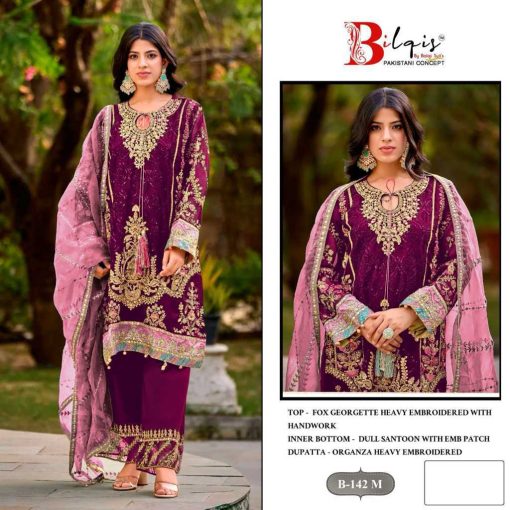 Bilqis B 142 K N Georgette Salwar Suit Catalog 4 Pcs 7 510x510 - Bilqis B 142 K-N Georgette Salwar Suit Catalog 4 Pcs