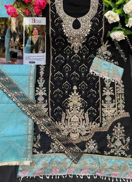 Bilqis B 142 Q T Georgette Salwar Suit Catalog 4 Pcs 2 510x701 - Bilqis B 142 Q-T Georgette Salwar Suit Catalog 4 Pcs