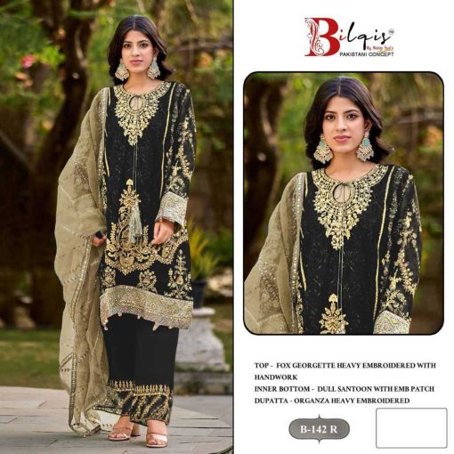 Bilqis B 142 Q T Georgette Salwar Suit Catalog 4 Pcs 3 510x510 - Bilqis B 142 Q-T Georgette Salwar Suit Catalog 4 Pcs