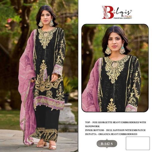 Bilqis B 142 Q T Georgette Salwar Suit Catalog 4 Pcs 5 510x510 - Bilqis B 142 Q-T Georgette Salwar Suit Catalog 4 Pcs