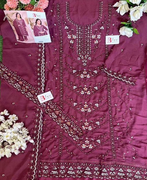 Bilqis B 163 A D Georgette Salwar Suit Catalog 4 Pcs 6 510x626 - Bilqis B 163 A-D Georgette Salwar Suit Catalog 4 Pcs