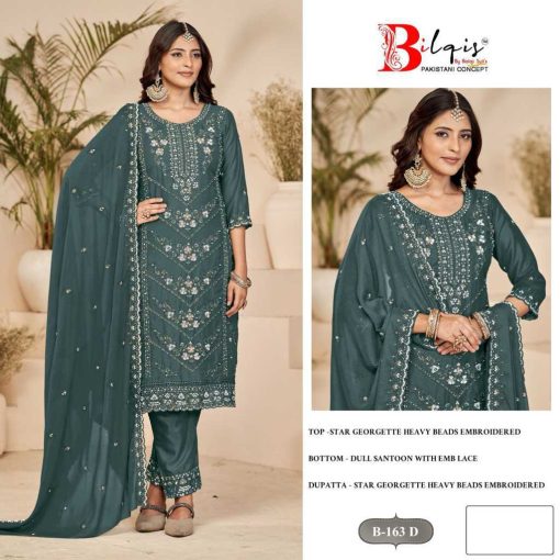 Bilqis B 163 A D Georgette Salwar Suit Catalog 4 Pcs 7 510x510 - Bilqis B 163 A-D Georgette Salwar Suit Catalog 4 Pcs