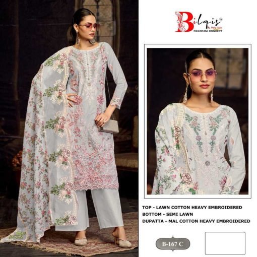 Bilqis B 167 A D Cotton Salwar Suit Catalog 4 Pcs 2 510x510 - Bilqis B 167 A-D Cotton Salwar Suit Catalog 4 Pcs