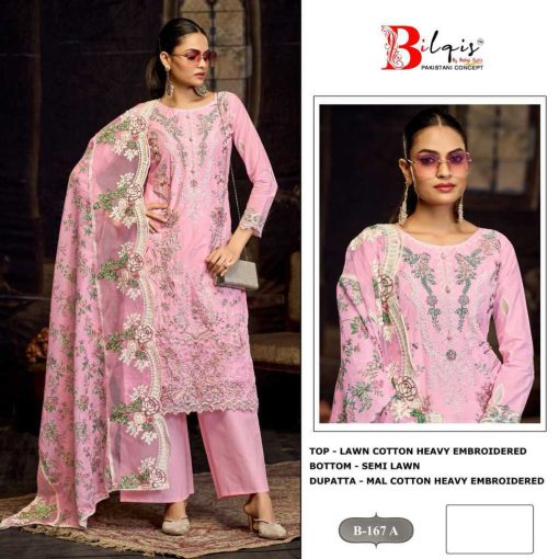 Bilqis B 167 A D Cotton Salwar Suit Catalog 4 Pcs 4 510x510 - Bilqis B 167 A-D Cotton Salwar Suit Catalog 4 Pcs