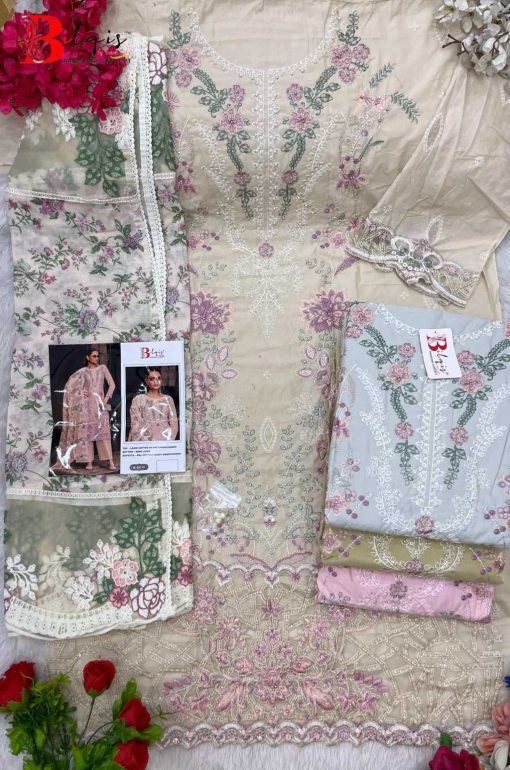 Bilqis B 167 A D Cotton Salwar Suit Catalog 4 Pcs 8 510x770 - Bilqis B 167 A-D Cotton Salwar Suit Catalog 4 Pcs