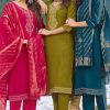 Blue Hills Jhanvi Vol 3 Kurti with Dupatta Bottom Silk Catalog 6 Pcs