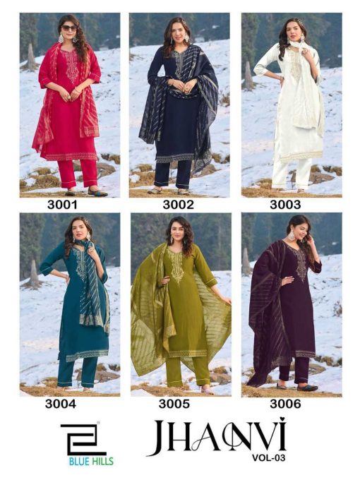 Blue Hills Jhanvi Vol 3 Kurti with Dupatta Bottom Silk Catalog 6 Pcs 8 510x680 - Blue Hills Jhanvi Vol 3 Kurti with Dupatta Bottom Silk Catalog 6 Pcs