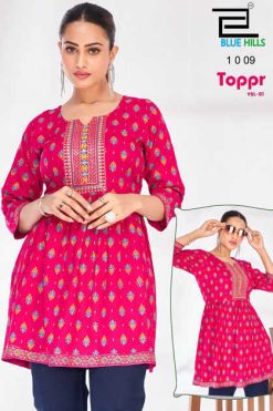Blue Hills Toppr Vol 1 Rayon Kurti Catalog 10 Pcs 247x371 - Surat Fabrics