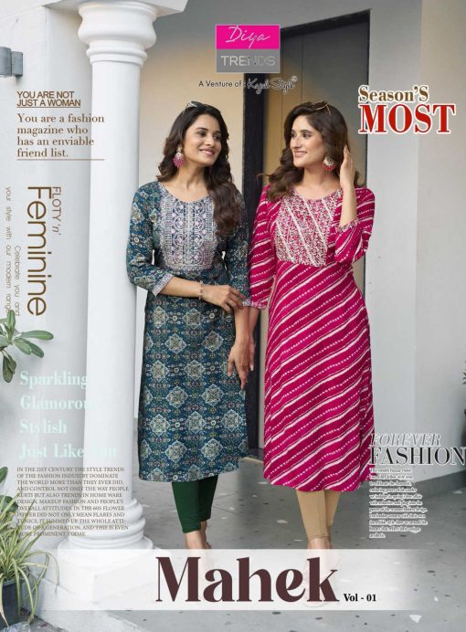 Diya Trends Mahek Vol 1 Rayon Kurti Catalog 8 Pcs 1 510x692 - Diya Trends Mahek Vol 1 Rayon Kurti Catalog 8 Pcs
