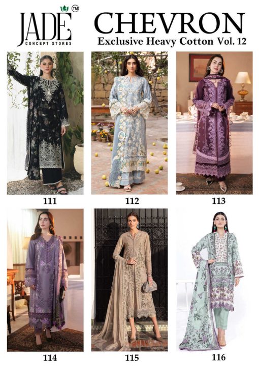 Jade Chevron Exclusive Heavy Cotton Vol 12 Salwar Suit Catalog 6 Pcs 19 510x720 - Jade Chevron Exclusive Heavy Cotton Vol 12 Salwar Suit Catalog 6 Pcs