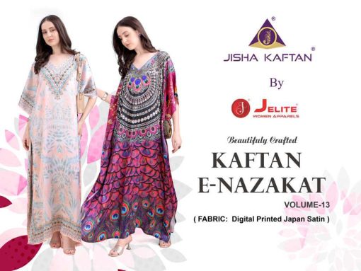 Jelite Kaftans E Nazakat Vol 13 Satin Kurti Catalog 8 Pcs 1 510x383 - Jelite Kaftans E Nazakat Vol 13 Satin Kurti Catalog 8 Pcs