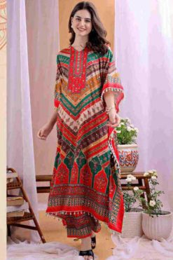 Jisha Kaftan CO ORD Set with Value Addition Vol 1 Wholesale Catalog 8 Pcs 247x371 - Surat Fabrics