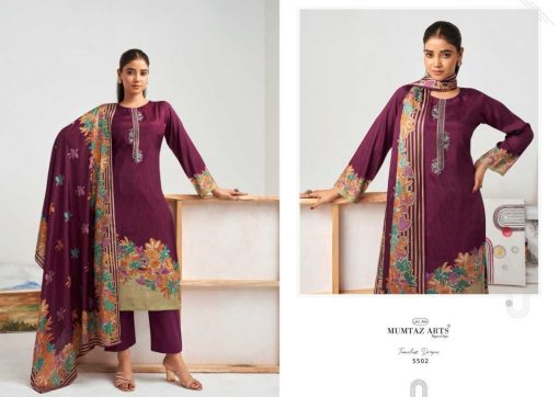 Mumtaz Arts Hafiza Muslin Viscose Salwar Suit Catalog 4 Pcs 4 510x362 - Mumtaz Arts Hafiza Muslin Viscose Salwar Suit Catalog 4 Pcs