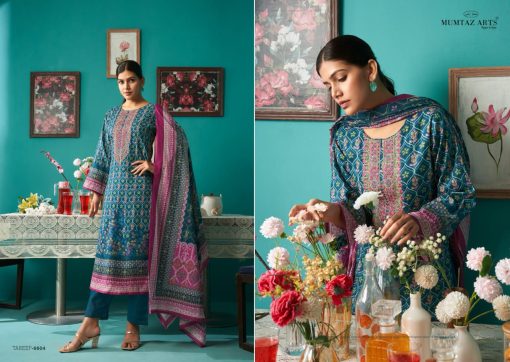 Mumtaz Arts Tareef Satin Salwar Suit Catalog 6 Pcs 1 510x362 - Mumtaz Arts Tareef Satin Salwar Suit Catalog 6 Pcs