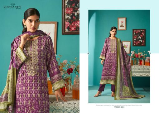 Mumtaz Arts Tareef Satin Salwar Suit Catalog 6 Pcs 2 510x362 - Mumtaz Arts Tareef Satin Salwar Suit Catalog 6 Pcs