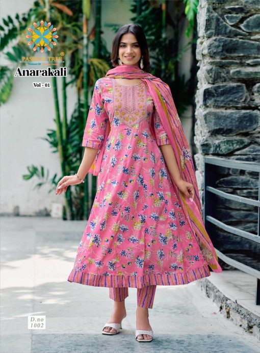 Passion Tree Anarkali Vol 1 Kurti with Dupatta Bottom Cotton Catalog 8 Pcs 4 510x692 - Passion Tree Anarkali Vol 1 Kurti with Dupatta Bottom Cotton Catalog 8 Pcs
