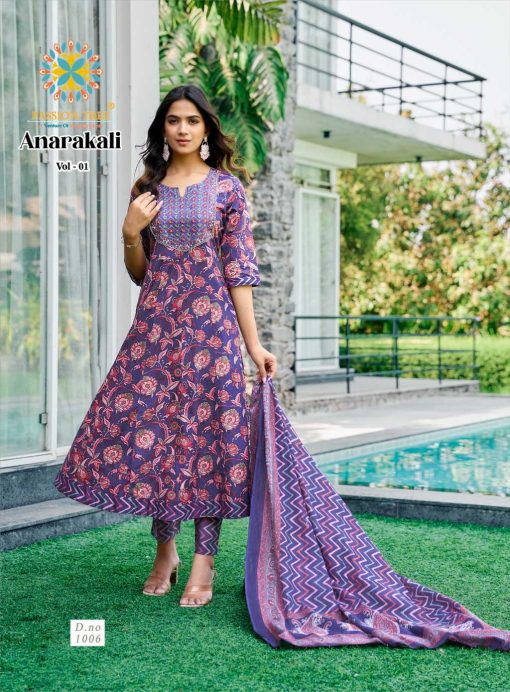 Passion Tree Anarkali Vol 1 Kurti with Dupatta Bottom Cotton Catalog 8 Pcs 8 510x692 - Passion Tree Anarkali Vol 1 Kurti with Dupatta Bottom Cotton Catalog 8 Pcs