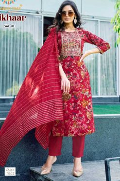 Passion Tree Nikhaar Vol 1 Kurti with Dupatta Bottom Rayon Catalog 8 Pcs