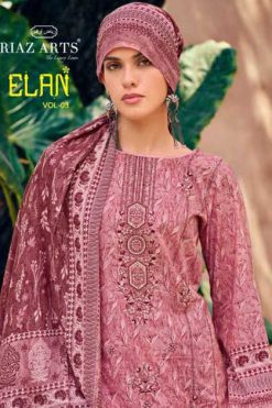 Riaz Arts Elan Vol 3 by Mumtaz Arts Lawn Salwar Suit Catalog 6 Pcs
