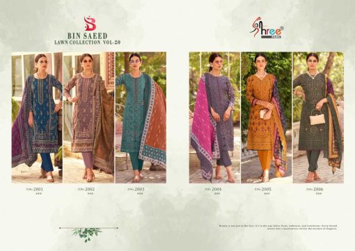 Shree Fabs Bin Saeed Lawn Collection Vol 20 Cotton Salwar Suit Catalog 6 Pcs 18 510x360 - Shree Fabs Bin Saeed Lawn Collection Vol 20 Cotton Salwar Suit Catalog 6 Pcs