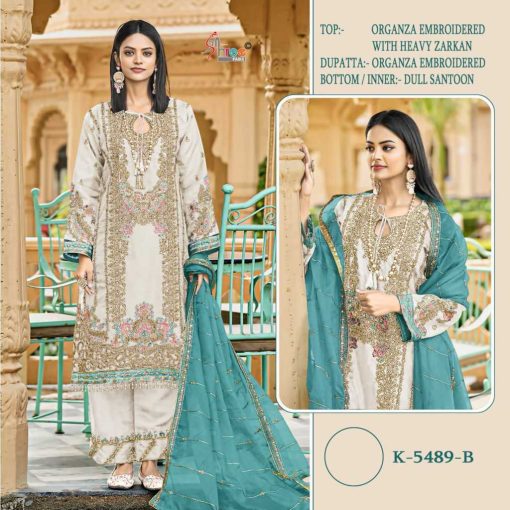 Shree Fabs K 5489 A D Organza Salwar Suit Catalog 4 Pcs 1 510x510 - Shree Fabs K 5489 A-D Organza Salwar Suit Catalog 4 Pcs