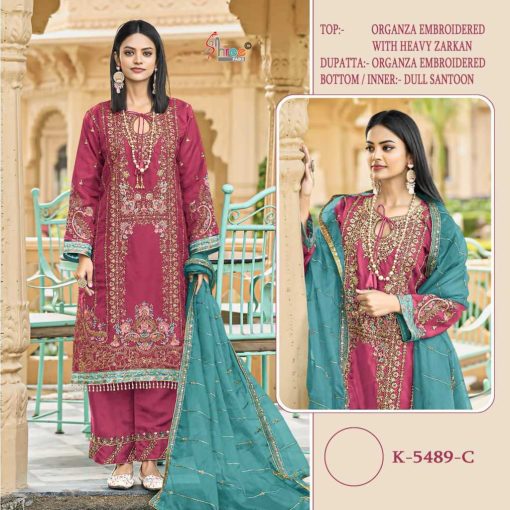 Shree Fabs K 5489 A D Organza Salwar Suit Catalog 4 Pcs 2 510x510 - Shree Fabs K 5489 A-D Organza Salwar Suit Catalog 4 Pcs