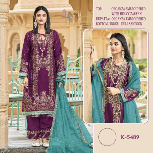 Shree Fabs K 5489 A D Organza Salwar Suit Catalog 4 Pcs 3 510x510 - Shree Fabs K 5489 A-D Organza Salwar Suit Catalog 4 Pcs