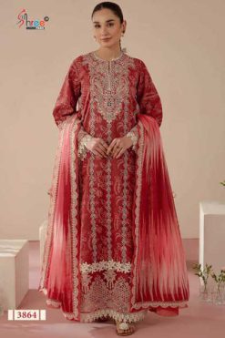 Shree Fabs Ombre Chikankari Lawn Collection Vol 1 Chiffon Cotton Salwar Suit Catalog 8 Pcs