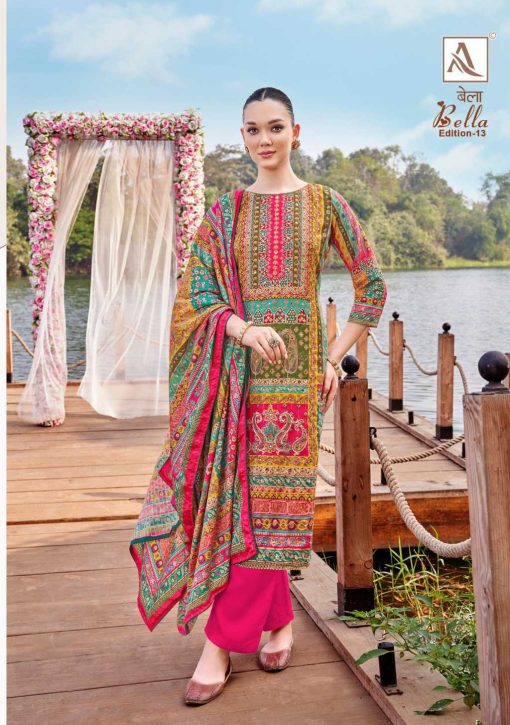 Alok Bella Vol 13 Muslin Salwar Suit Catalog 6 Pcs 5 510x725 - Alok Bella Vol 13 Muslin Salwar Suit Catalog 6 Pcs