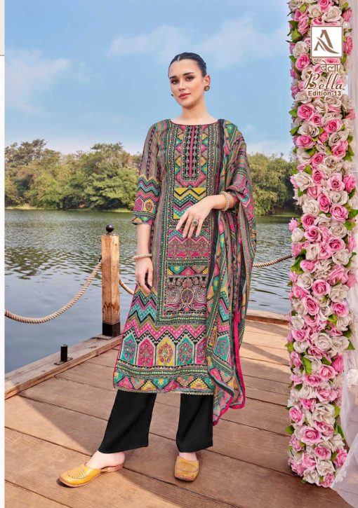 Alok Bella Vol 13 Muslin Salwar Suit Catalog 6 Pcs 6 510x725 - Alok Bella Vol 13 Muslin Salwar Suit Catalog 6 Pcs