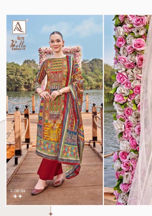 Alok Bella Vol 13 Muslin Salwar Suit Catalog 6 Pcs 8 510x725 - Alok Bella Vol 13 Muslin Salwar Suit Catalog 6 Pcs