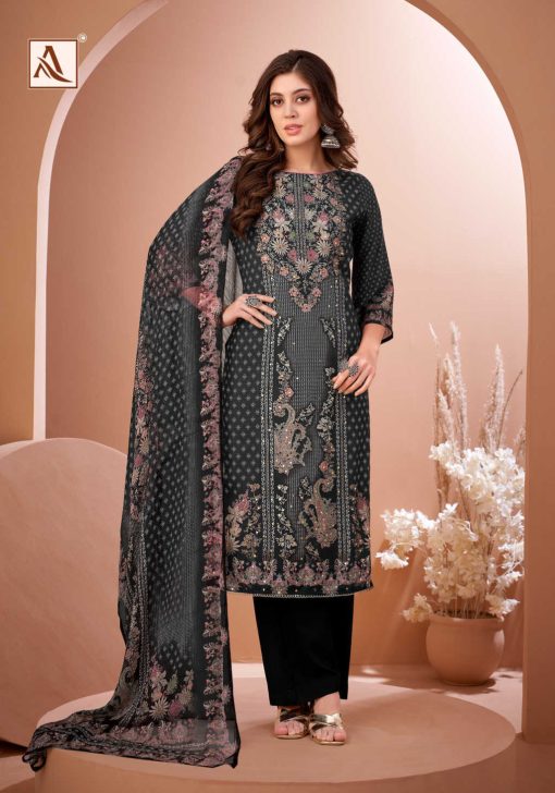 Alok Black Mirror Viscose Salwar Suit Catalog 8 Pcs 4 510x728 - Alok Black Mirror Viscose Salwar Suit Catalog 8 Pcs