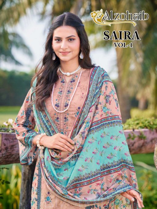 Alzohaib Saira Vol 1 Chiffon Cotton Salwar Suit Catalog 5 Pcs 1 510x680 - Alzohaib Saira Vol 1 Chiffon Cotton Salwar Suit Catalog 5 Pcs
